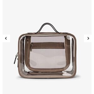 Calpak Clear and Brown Travel Toiletries Organizer